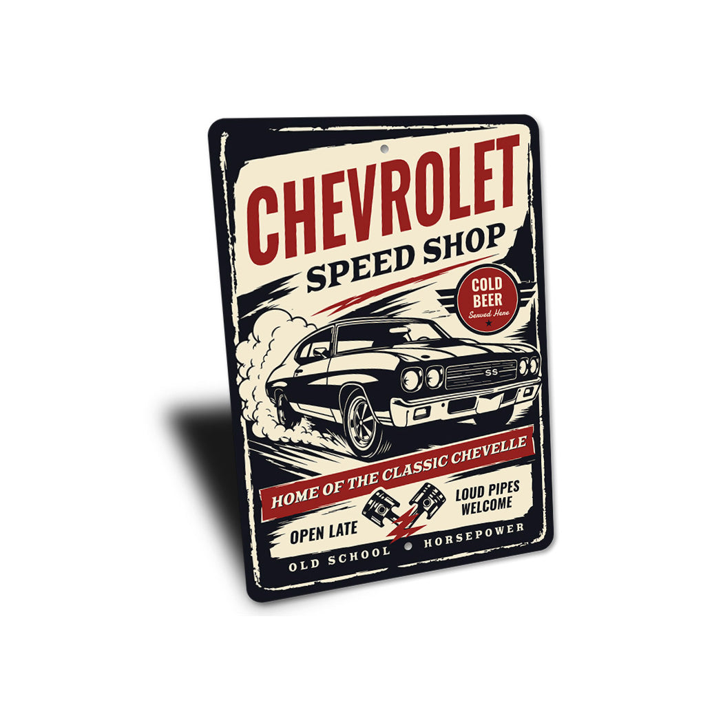 Chevrolet Speed Shop Classic Chevelle Sign