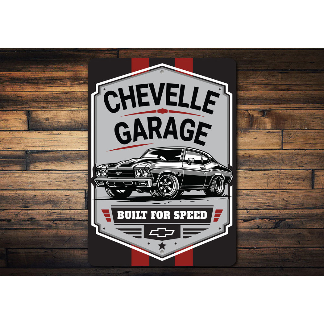 Chevelle Garage Built For Speed Sign