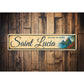 Saint Lucia Two Pitons Paradise Sign
