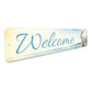 Welcome Coastal Pelican Sign