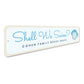 Shell We Swim Personalized Family Beach House Sign