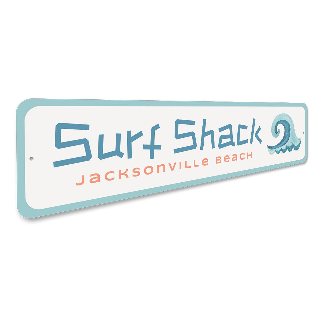 Surf Shack Personalized Ville Beach Wave Sign