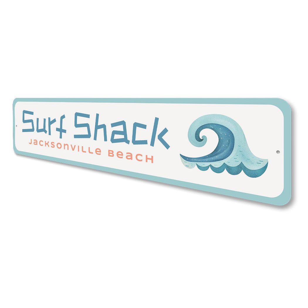 Surf Shack Personalized Ville Beach Wave Sign