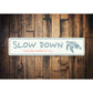 Sea Turtle Slow Down Cocoa Beach Florida Sign