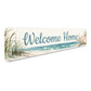 Welcome Home Sand Beach Starfish Seashell Sign