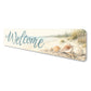 Welcome Sand Beach Starfish Seashell Sign