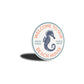 Welcome To Our Beach House Seahorse Round Sign