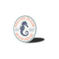 Welcome To Our Beach House Seahorse Round Sign