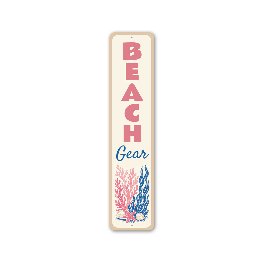 Beach Gear Vertical Underwater Seaweed Starfish Sign