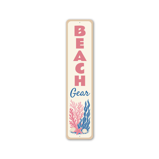 Beach Gear Vertical Underwater Seaweed Starfish Sign