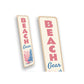 Beach Gear Vertical Underwater Seaweed Starfish Sign