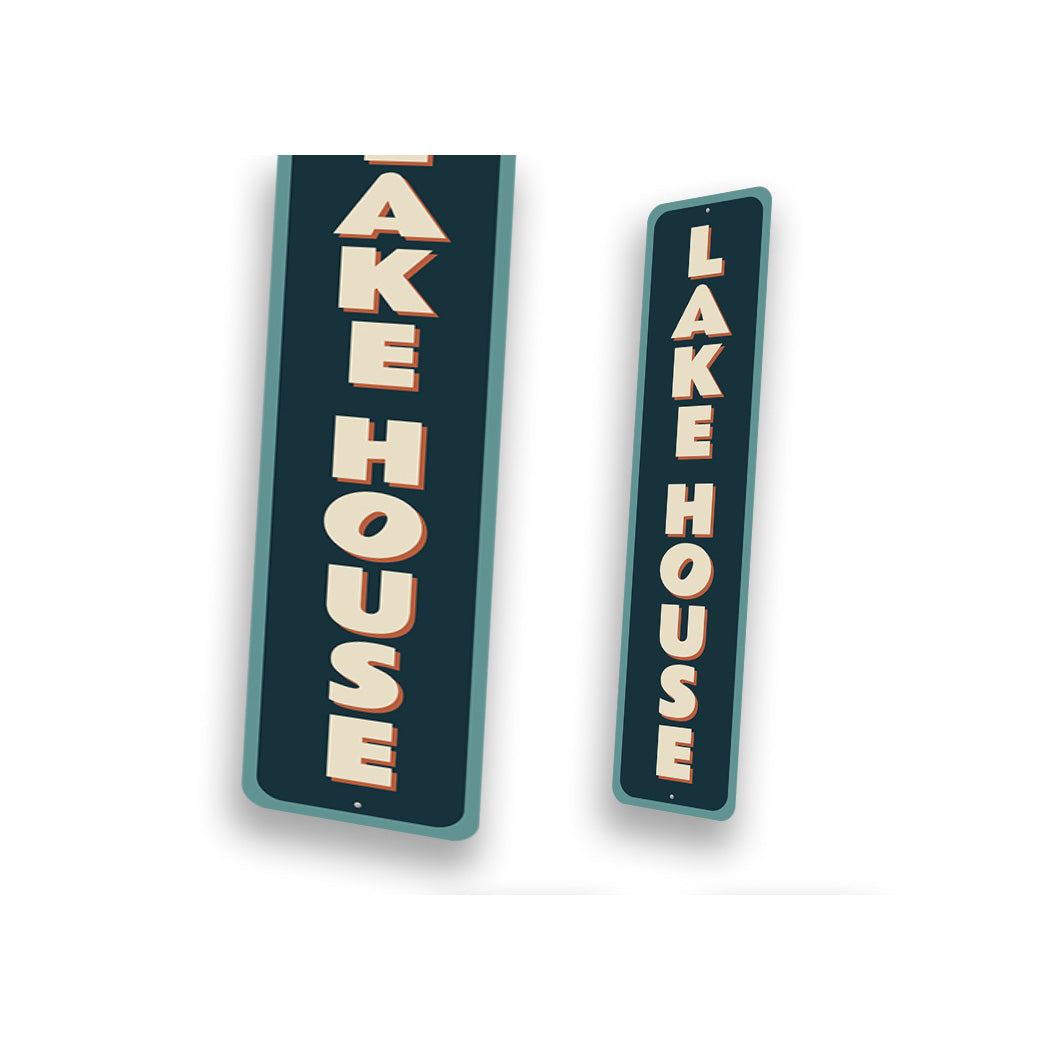 Lake House Novelty Vertical Sign
