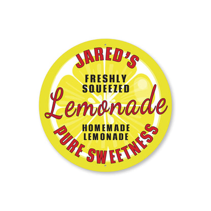 Custom Kids Lemonade Metal Sign