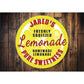 Custom Kids Lemonade Metal Sign