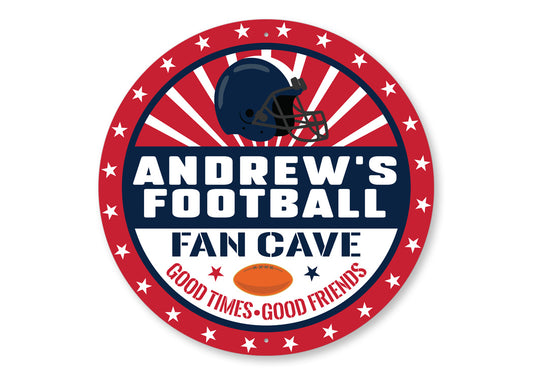 Custom Football Cave Metal Sign