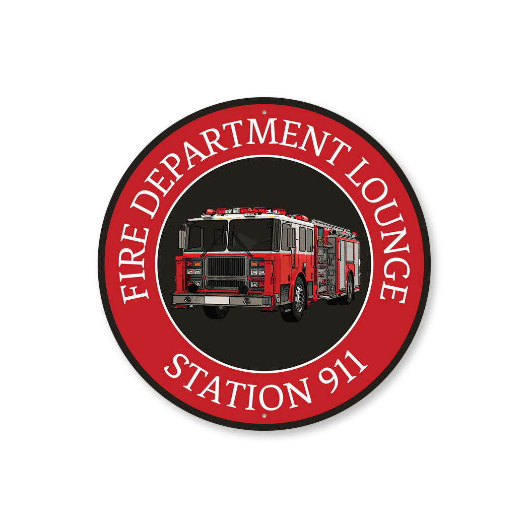 Fire Department Worker Metal Sign