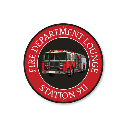 Fire Department Worker Metal Sign