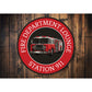 Fire Department Worker Metal Sign