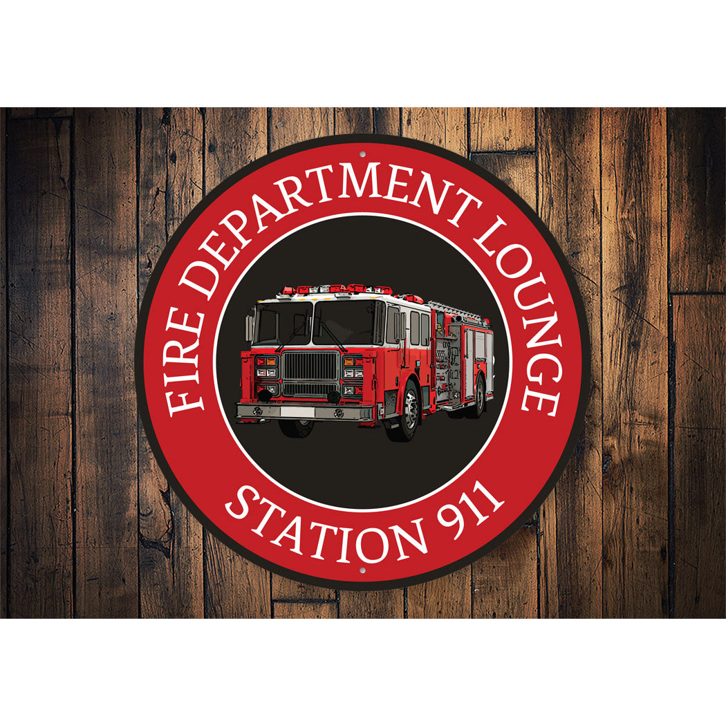 Fire Department Worker Metal Sign