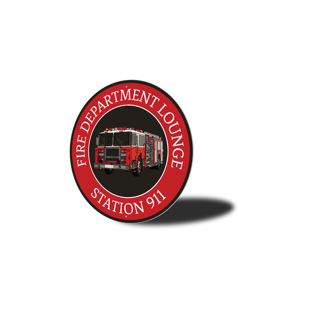Fire Department Worker Metal Sign