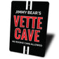 Personalized Vette Cave Chevy Corvette Sign