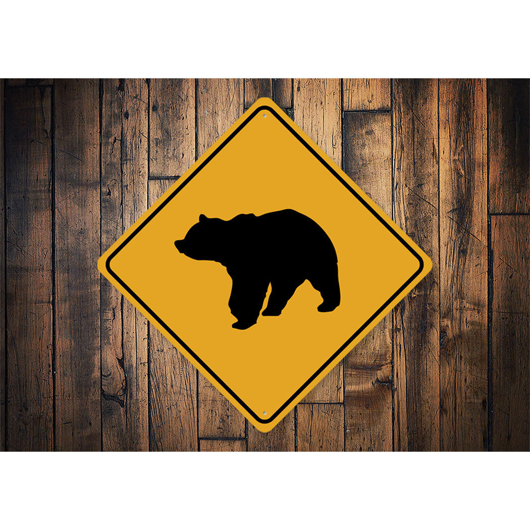 Diamond Bear Crossing Sign