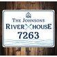 Personalized River House Address Number Sign