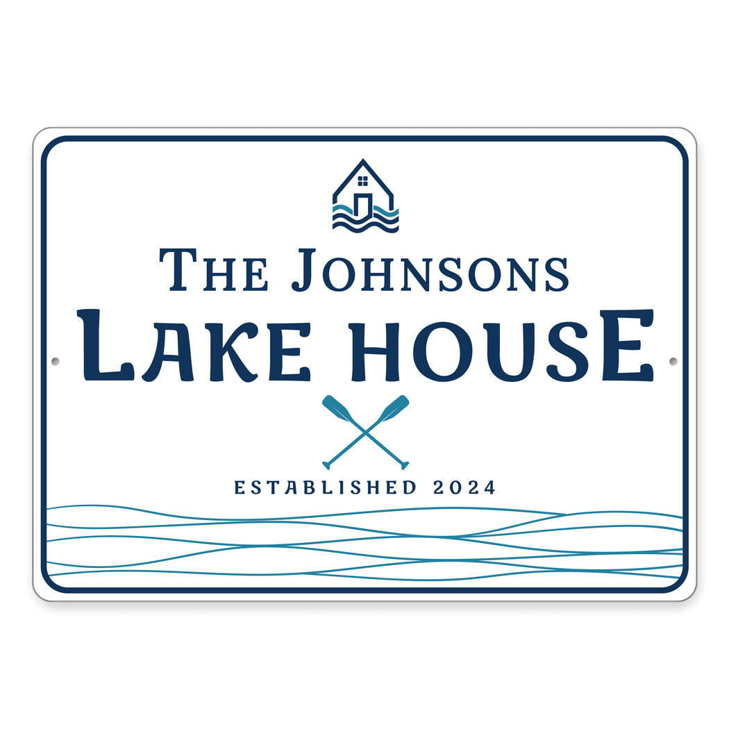 Personalized Lake House Established Year Sign
