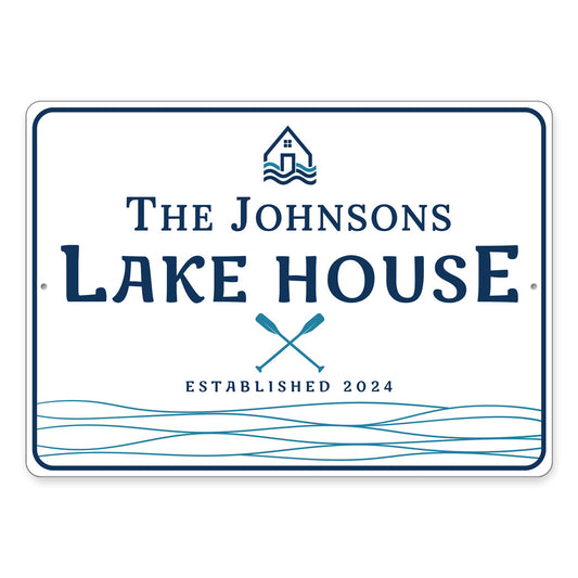 Personalized Lake House Established Year Sign