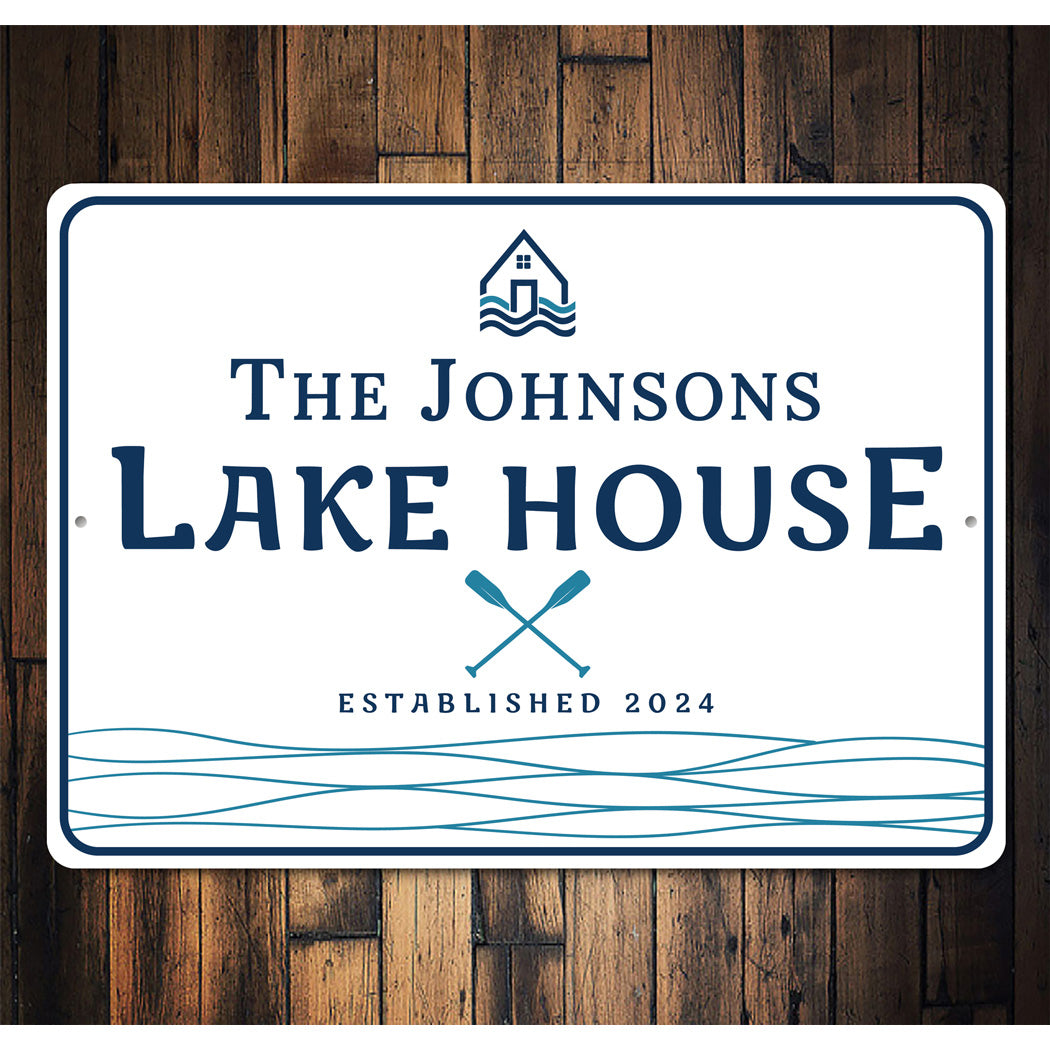 Personalized Lake House Established Year Sign
