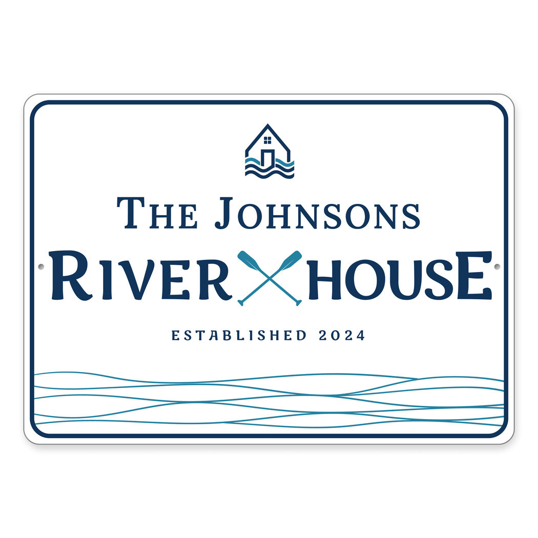 Personalized River House Established Year Sign