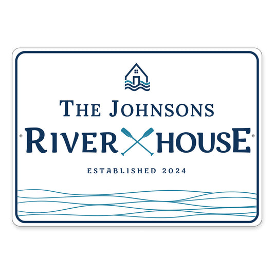 Personalized River House Established Year Sign