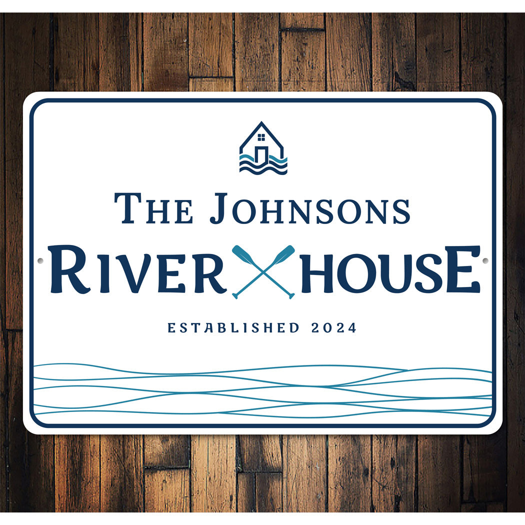 Personalized River House Established Year Sign