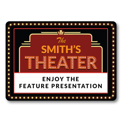 Personalized Theater Enjoy The Feature Presentation Sign