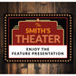 Personalized Theater Enjoy The Feature Presentation Sign
