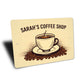 Personalized Coffee Shop Decor Sign