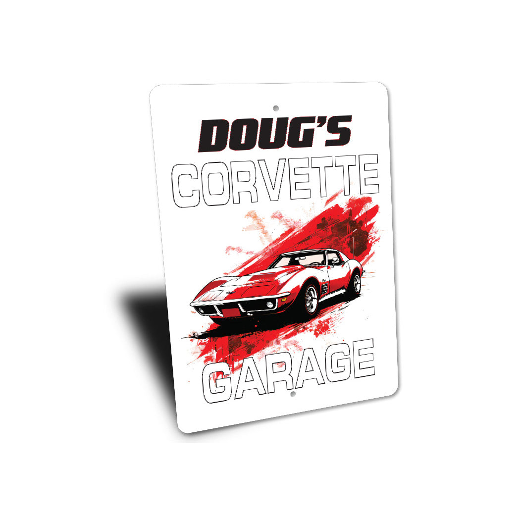 Corvette Garage Classic Sports Car Sign