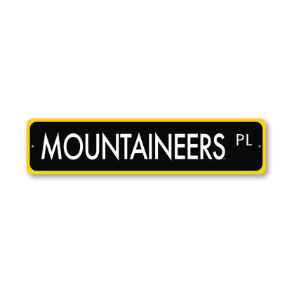 Appalachian Mountaineers Place Street Sign