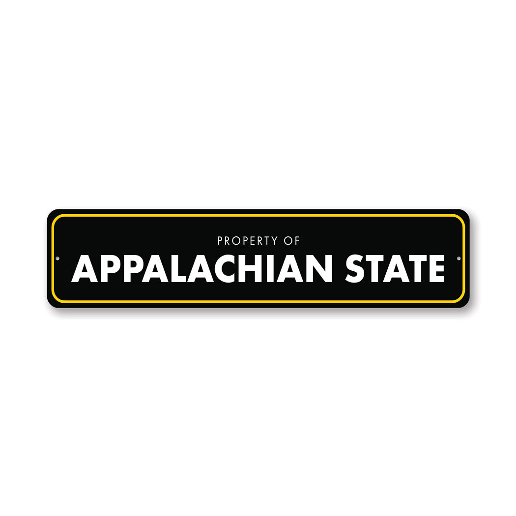 Property Of Appalachian State Metal Decor Sign