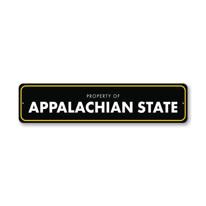 Property Of Appalachian State Metal Decor Sign