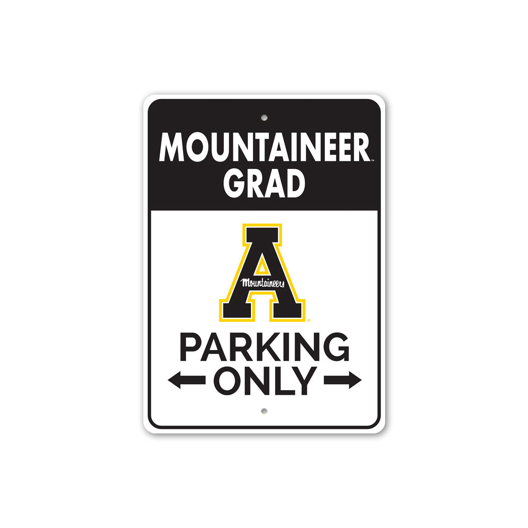 Appalachian Mountaineer Grad Parking Only Sign