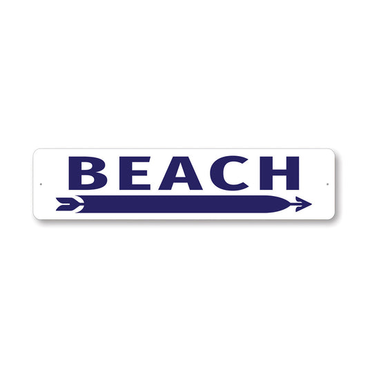 Beach Arrow Surfboard Aluminum Directional Sign