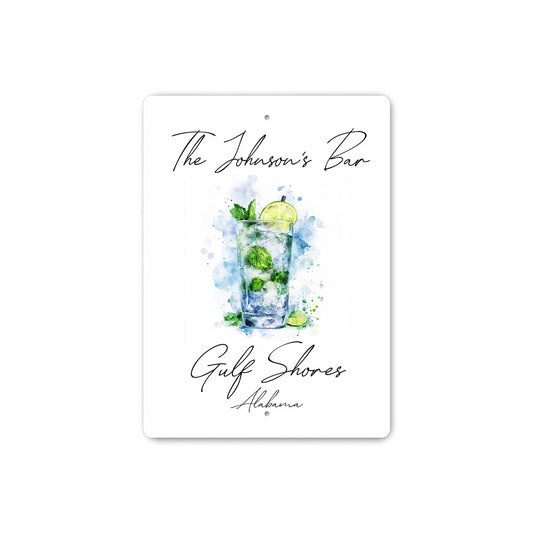 Custom Mojito Bar Personalized Decor Sign