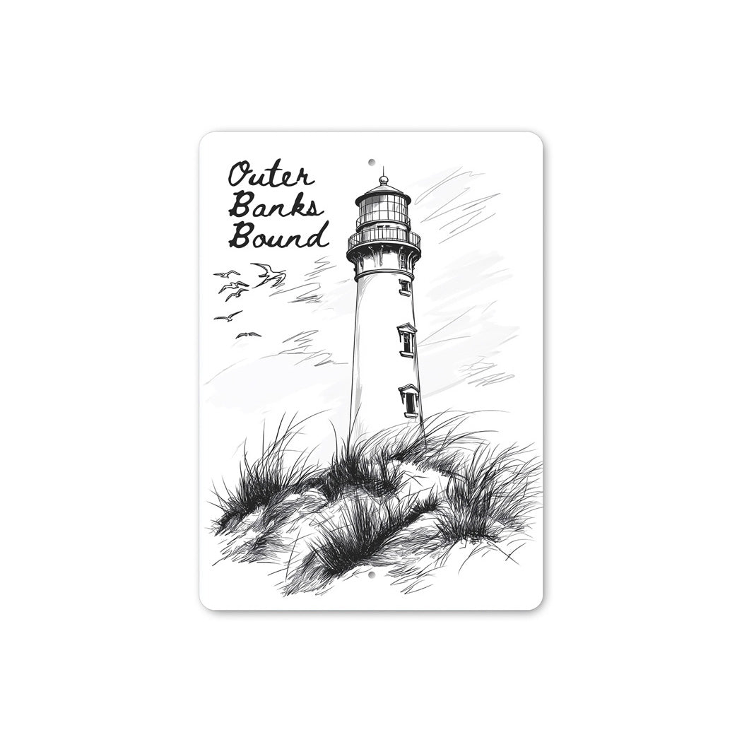 Outer Banks Bound North Carolina Lighthouse Sign