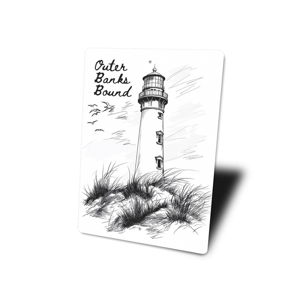 Outer Banks Bound North Carolina Lighthouse Sign