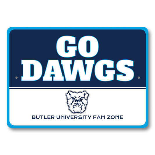 Go Dawgs Butler University Bulldog Fan Zone Sign