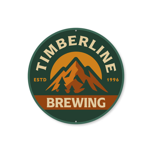 Timberline Brewing Established Round Sign