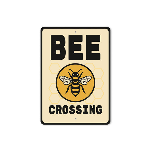 Bee Crossing Honeybee Gardening Sign