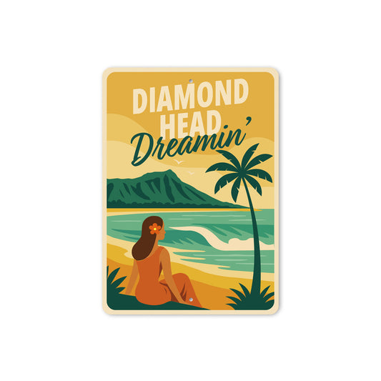 Diamond Head Dreamin Hawaii Beach Sign