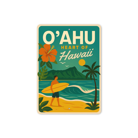O'ahu Heart Of Hawaii Surf Sign